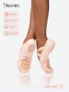 DonsGirl 1 Pair Of Women's Professional Ballet Shoes - Breathable & Light Canvas, Ideal For Modern/ Classical Dance And Yoga - Baby Pink - View 7
