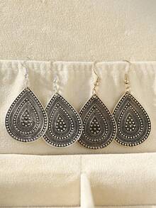 1 Pair Light Luxury Vintage High-End Water Drop Earrings - Earring - View 2