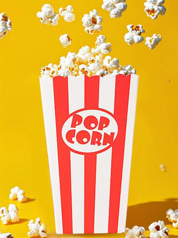 12 Stück Einweg-Papierkästen, quadratische Popcorn-Kästen, Hühnchen-Nuggets & Pommes Imbiss-Kästen, Feiertags-Party Geburtstags-Snack-Kästen, Hochzeits- und Geburtstags-Zubehör, Heim- und Party-Dekorationen