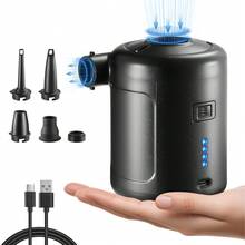 Electric Air Pump For Inflatables, 6000mAh Air Mattress Pump Portable With 4 Nozzles & LED Display Screen, Inflator/Deflator Pumps For Pool, Paddle Boats, Camping, Swimming Ring