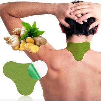 60pcs/40pcs/20pcs Natural Moxa Neck Patches, Effective For Neck, Knee, Shoulder, Lumbar, Abdomen, Unisex