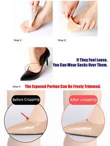 Silicone Toe Protector For High Heels, Soft Cushion Pads Adjust Shoe Size, Prevent Blisters And Corn (For Toes Big Or Small) For Women High Heels Women Pumps And Men Sneakers Shoes Summer Daily Wear