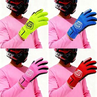 2025 New Forest Racing Mountain Bike Black/Red Gloves, Adult All-Season Cycling Motorcycle Racing Gloves, Full Finger Breathable Cycling Gloves