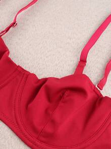 5件装性感薄杯亲肤肩带可拆卸钢圈四季文胸内衣 - 彩色 - 查看 7