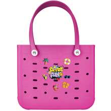 Large-Capacity Women's Rubber Beach Bag, Lightweight And Durable EVA Tote Bag, Large Solid Color Open Design, Large Capacity Travel Bag, Multiple Colors Available, Perfect For Autumn Outfits, Suitable For The Beach, Vacation, Travel, Grocery Shopping, Shopping Basket Bag, School, Halloween, Thanksgiving, Christmas Gift, New Fashionable Women's Backpack Tote Bag. - Multicolor - View 14