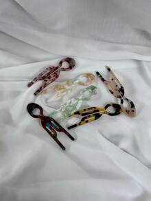 1PC Beautiful Elegant Casual Acetate Hairpin, Retro U-Shaped High-End Feeling, Rice-Meat Dumplings Head Coil Hair Artifact, Simple Hairpin Headdress Hairpin, Suitable For Daily Use