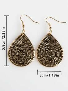 1 Pair Light Luxury Vintage High-End Water Drop Earrings - Earring - View 4