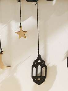 1个DIY木质字母，带灯笼和星星，节日派对装饰，12.59英寸，适用于房间、家居、厨房、婚礼、餐桌、中心摆件、办公室、花园、户外、节日和庆典家居装饰 - 彩色 - 查看 11