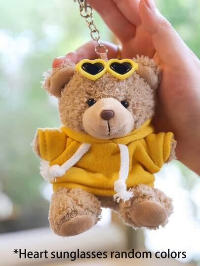 1 st ny tecknad björn lockig nallebjörn docka liten björn nyckelring hänge söt nyckelring små presenter telefonskal tillbehör väsktillbehör bilnyckelring tygdocka docka ryggsäck dekoration dockväska hänge för daglig avslappnad utflykt höst vinterkläder bröllop möhippa babyshower möhippa examen jul födelsedagar helgdagar årsdagar presenter till pojkvänner flickvänner familj lärare bästa vän klasskamrater.