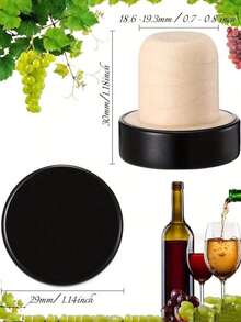 1/5pcs Reusable T-Shape Wine Bottle Stoppers, Aluminum & Silicone Material, Suitable For Wine & Beer Bottles, For Wine Storage, Preserving Wine Flavor, Household Bottle Caps - Multicolor - View 11