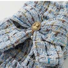 [Autumn/Winter New] Pet Autumn/Winter Bowknot Dress With Hood Set, Leash Attached Warm Dress, Pet New Year Holiday Outfit, Suitable For Small/Medium Dogs/Cats