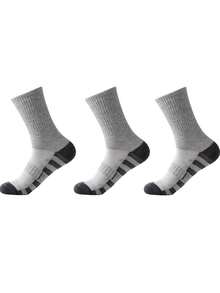 3 Pairs Teenage Color Block Mid-Calf Socks, Casual Versatile Sports Socks For Boys Aged 10-18 - Multicolor - View 10