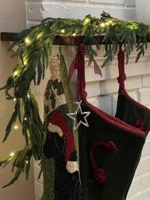 2pcs Lifelike Artificial Pine Branch Garland - Perfect For Staircase & Indoor/Outdoor Christmas Mantle Decor Home Decor Christmas Decorations Room Decor Winter,Artificial Rattan Christmas Decoration, Pine Needle Wreath, Soft Rubber Touch, Christmas Rattan Artificial Green Plant Home Decoration - Multicolor - View 5