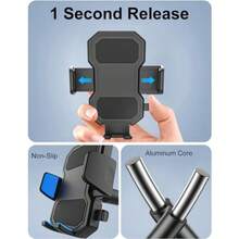 Spin Bike Phone Mount Gooseneck Exercise Bike Phone Holder [One Button Release] Universal Indoor Cycling Bike Phone Clip Stand For IPhone 15 14 13 Pro Max Galaxy 23 More 47" Smartphones - Black - View 2