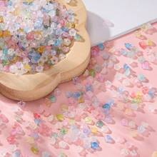 300 حبة من الخرز الأكريليك بقياس 4.5*4.5 ملم على شكل زهرة الجرس، خرز فاصل لصنع المجوهرات، مستلزمات لصنع القلائد والأساور