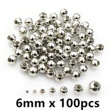 50-500pcs/Bag 2-8mm Gold Silver Color Round Spacer Beads Ball End Seed Metal Beads For DIY Jewelry Making Findings Accessories