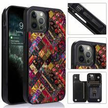 Funda tipo cartera con diseño floral, adornada con vibrantes flores y delicados patrones. Compatible con iPhone 16e, 16, 15, 14 Plus, 13, 12, 11 Pro Max, SE, 2022, 7, 8 Plus, X, XR, XS Max. Incluye tarjetero y una resistente cubierta protectora con doble cierre magnético. El regalo perfecto para familiares, amigos, niños, cumpleaños, Halloween, Navidad, parejas y San Valentín. - Negro - Ver 1