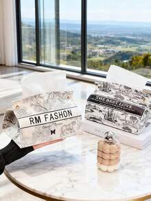 复古风格皮革纸巾盒，复古家居/车载纸巾架，创意奢华家居装饰 - 彩色 - 查看 6