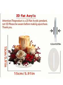 Bohemian Acrylic Christmas Candle Holder, Inspiring Desktop Decor, Suitable For Home And Holiday Atmosphere, Christmas Decoration