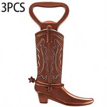 Metal Boot Shaped Bottle Opener, Creative Bar Tool, Western Theme Party Favor Set, Wedding Guest Gift & Decor, Holiday Gift, Baby Shower Gift, Valentine's Day Gift, Birthday Party Gift, Kitchen & Bar Accessory - Multicolor - View 16