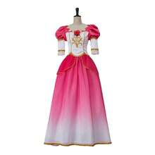 Elegant Sweet Pink Gradient Dancing Dress Medieval Court Princess Costume - 粉色 - 查看 2