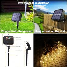 Solar Outdoor String Lights, 20Ft Vintage Rope Hemp Solar Patio Lights, Waterproof Warm White Solar Powered String Lights With 8 Modes 16 Shatterproof Bulbs For Garden Fence Stairs Balcony Café Bistro - Warm White - View 7
