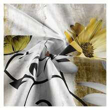 Rustic Farmhouse Shower Curtain, Farm Yellow Daisy Floral Flowers And Butterfly On Country Wooden Shower Curtain For Bathroom, Yellow Bathroom Shower Curtains With 12PCS Hooks, 60X70IN - 多色570 - 查看 7