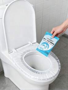 50pcs Disposable Toilet Seat Covers, Public Restroom Travel Toilet Seat Covers, Large Potty Covers, Germ Protect From Public Toilets, Travel Accessories For Airplane, Road Trips, Camping - Multicolor - View 8