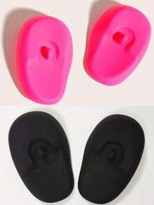 1Pair Hair Dyeing Earmuffs Silicone Hair Dyeing Waterproof Earmuffs Hair Salon Hair Dyeing Oil Inverted Earmuffs Hairdressing Tool - Multicolor - View 10