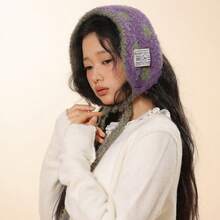 女士波点针织围脖头带，多功能围巾/耳罩，秋冬季保暖 - 彩色 - 查看 7