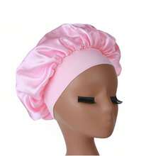 2 Piezas/1 Pieza Gorro de seda para dormir, gorros de satén, gorro de dormir de seda con banda elástica suave, envoltura de cabello de seda para cabello rizado