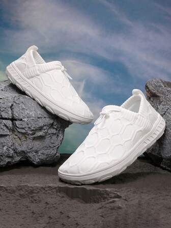 Solid Color Sporty Cargo Style Women Elastic Band Slip-On Sneakers, Slouchy Convenient Casual Shoes For Short Trips, Driving, Walking