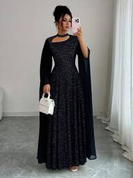 Vestido de punto de unicolor brillante y elegante, adecuado para té, viajes, jardín, eventos formales de noche, otoño/invierno