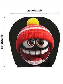 2 piezas Fundas para reposacabezas de coche con estampados de caras sonrientes y gorros rojos, adecuadas tanto para la decoración interior de coches de hombres como de mujeres. Fáciles de instalar y limpiar, versátiles y adecuadas para viajes de larga distancia, decoración de automóviles de autoconducción, decoración perfecta para el coche, como regalo de Navidad para amigos - Multicolor - Ver 14