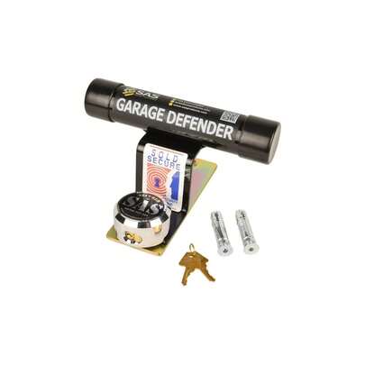 SAS ULTIMATE GARAGE DEFENDER MASTER DOOR LOCK MOTORBIKE SECURITY STOP BAR BLACK