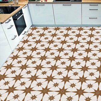 10 piezas de 7.78" y 11.81" Azulejos autoadhesivos con estampado floral, baldosas de PVC impermeables y antideslizantes, con acabado mate y resistente al desgaste, adecuadas para decoración del hogar, cocina, baño y dormitorio