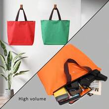 Reusable Grocery Tote Bag Foldable, Large Shoulder Tote Bag For Women Work With Zipper, Oxford Cloth Waterproof Sh... - Green - View 5