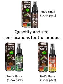 Jue-Fish 1pc/3pcs Set Prank Fart Spray, Gag Gift, Halloween Prank Item, Poop, Bomb Scent Joke, Halloween, Christmas Gag Gift (Ideal Gift For Carnival)