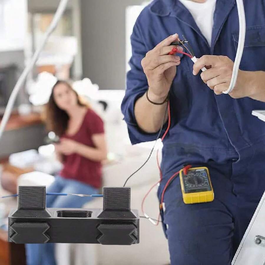 免手持操作电焊夹具，带电极夹和导线，适用于氩弧焊和点焊 - 黑色 - 查看 1