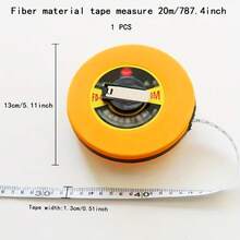 Cinta métrica de fibra de vidrio larga, regla retráctil compacta y duradera, cinta métrica blanda de doble cara, herramienta de medición adecuada para construcción y uso doméstico - Amarillo - Ver 5