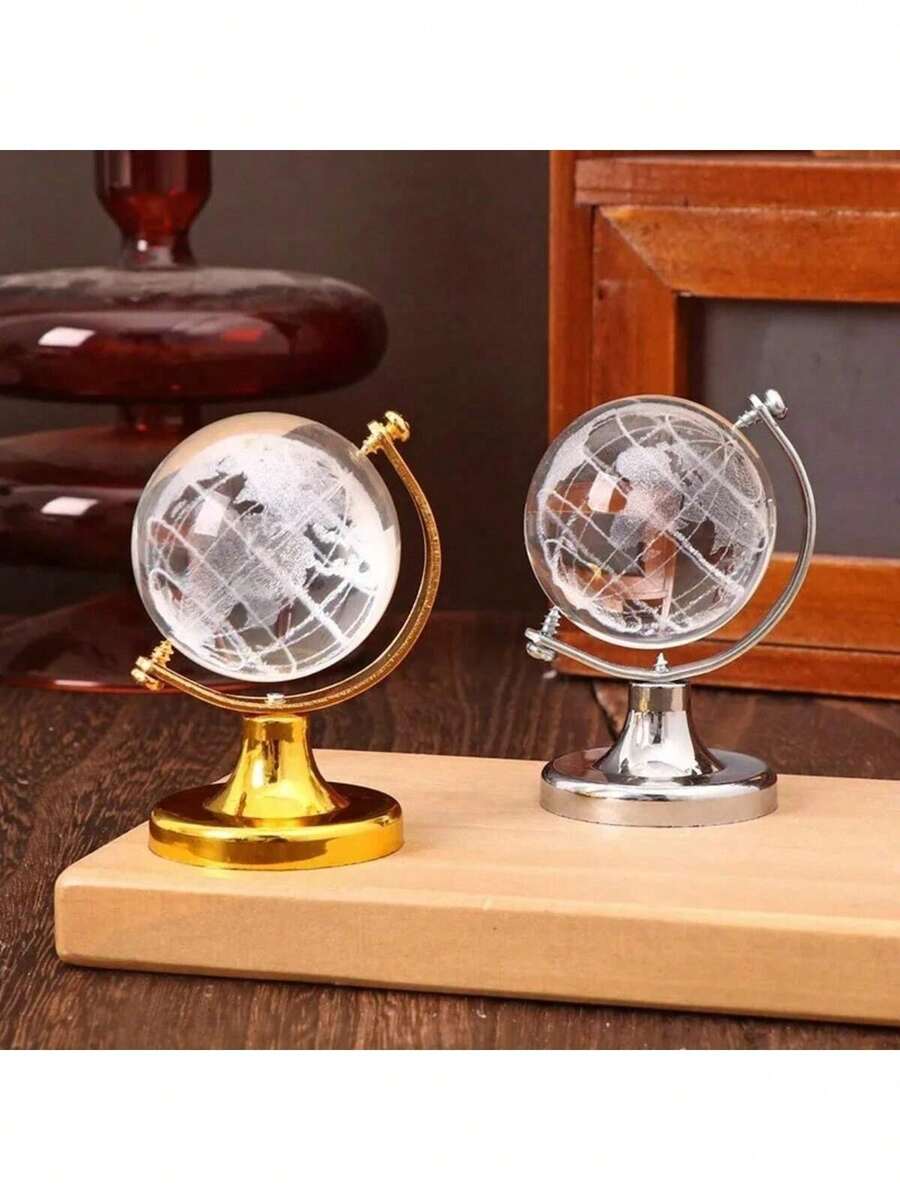 Miniature Glass Globe Table Ornament Decoration 6cm - 12cm - 銀色 12厘米 - 查看 1