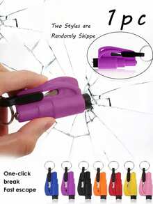 1pc/3PCS/6PCS 2-In-1 Emergency Seat Belt Cutter With Car Keychain, Hammer, Mini Fire Hammer, Car Emergency Escape Tool, Window Breaker, Portable Rescue Tool Keyring, Emergency Hammer