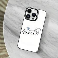 Funda de Teléfono con Arte de la Bandera Griega para 17,11,12,13,16,14,15,Pro,MAX Cubierta Negra Mate a Prueba de Golpes - Z4 - Ver 11