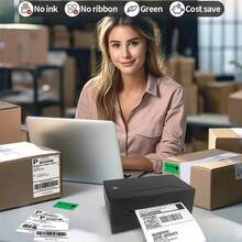 Marklife D100 4x6-Inch Portable Thermal Label Printer, Bluetooth Label Printer, Capable Of Printing 4X4 And 4X6 Inch Label Papers, Suitable For Printing Logistics Labels And Custom Labels - Compatible With Apple, Android And Windows Systems, And Equipped With 20 Sheets Of Printing Paper. Valentine's Day Gifts - UK Plug(220-240V) - View 11