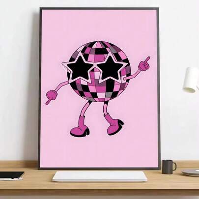 1pc Kitchen Disco Dance Painting Calligraphy Hd Canvas Poster Living Room Bedroom Bar Aesthetic Decoration Posters Canvas Painting Wall Arts Room Home Decoration Unframed