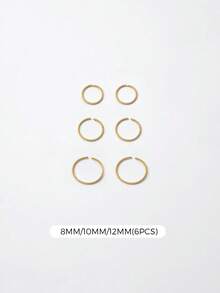 1对男女通用银色夹式耳环套装 | 低过敏性925纯银耳骨/鼻/唇环 | 适合派对、生日等场合的耳钉 | 4种尺寸可选（直径：6毫米/8毫米/10毫米/12毫米） | 不适合新穿耳洞 - 扭紋開口耳圈 - 查看 15