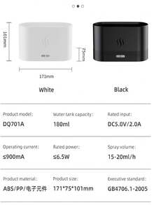 ViSSKO 180毫升PP材质精油香薰机，固定照明，自动断电，营造卧室和冥想的浪漫氛围 - 彩色 - 查看 12