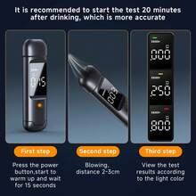 Rechargeable Breathalyzer, Portable Personal Alcohol Analyzer With LCD Digital Display, Alcohol Detection Testing Tool (Blue)