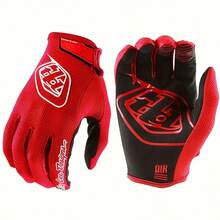 2025新款 Forest Racing 山地自行车黑/红手套，成人四季骑行摩托车赛车手套，全指透气骑行手套 - TLD 手套 - 查看 11