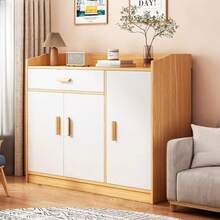Aparador Estilo Nórdico Sencillo Gran Almacenamiento Mueble Organizador Hogar Sala Comedor Moderno Gabinete Espacioso Decorativo Estante Práctico Diseño Nórdico Multifuncional Minimalista - Multicolor - Ver 5